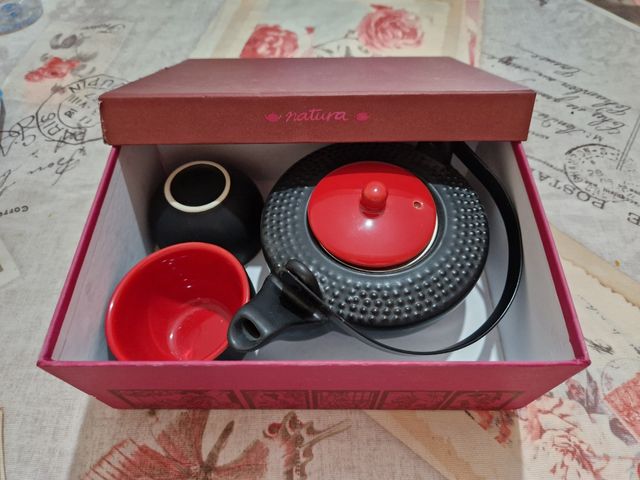 Juego de Té Oriental Natura. Nuevo.