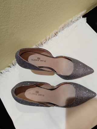 Zapatos fiesta plateados