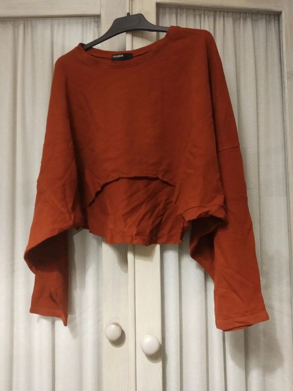 Jersey punto fino maga murciélago burdeos