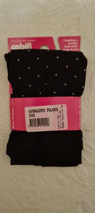 Gambaletti neri a piccoli pois bianchi Cabifi tg U