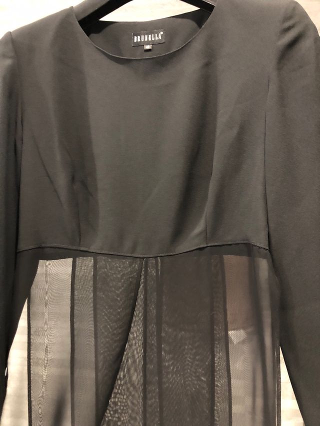 Camisa fiesta con capas transparentes