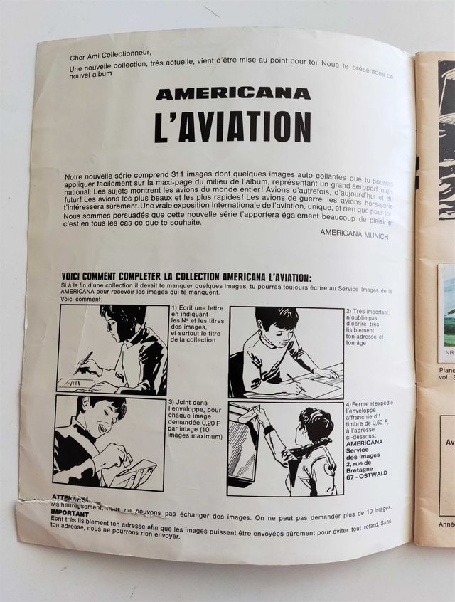 ALBUM CROMOS AMERICANA MUNICH 1975 L’AVIATION