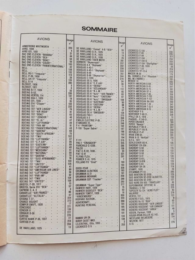 ALBUM CROMOS AMERICANA MUNICH 1975 L’AVIATION