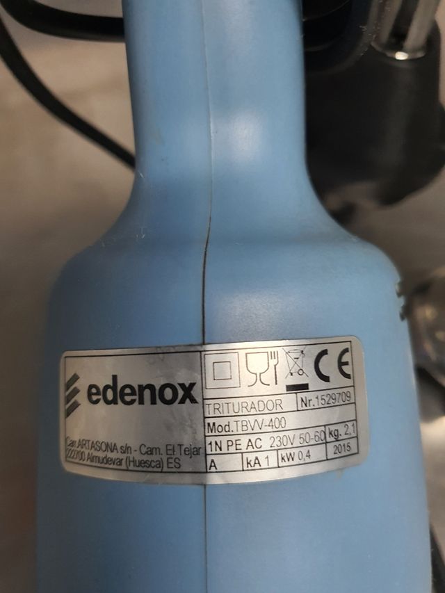 batidora TBVV-400 edenox profesional + barilla
