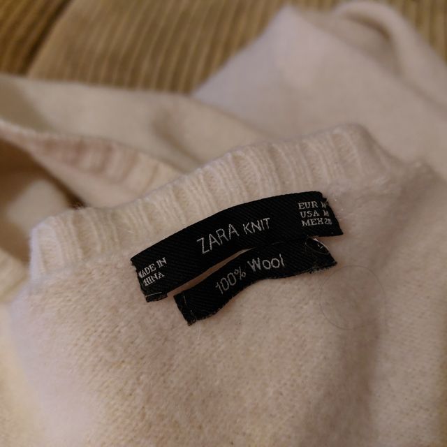 Jersey lana Zara talla M crema