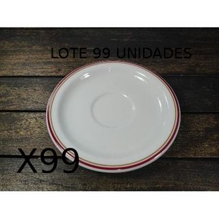 lote 99 platos taza cafe filo rojo HAGO ENVIO