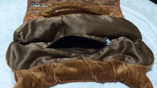 BOLSO ASA DE TERCIOPELO Y ABALORIOS