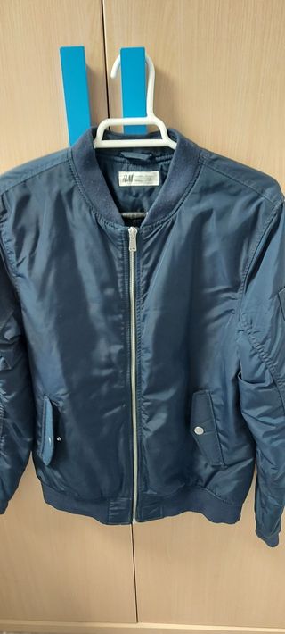 Cazadora bomber azul marino,niño talla 12/14 