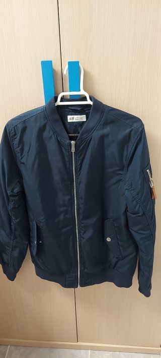 Cazadora bomber azul marino,niño talla 12/14 