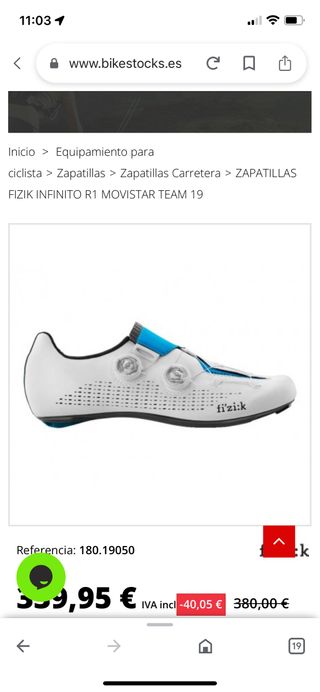 Fizik Infinito R1 Movistar Team de segunda mano por 30 EUR en La Fortuna en  WALLAPOP