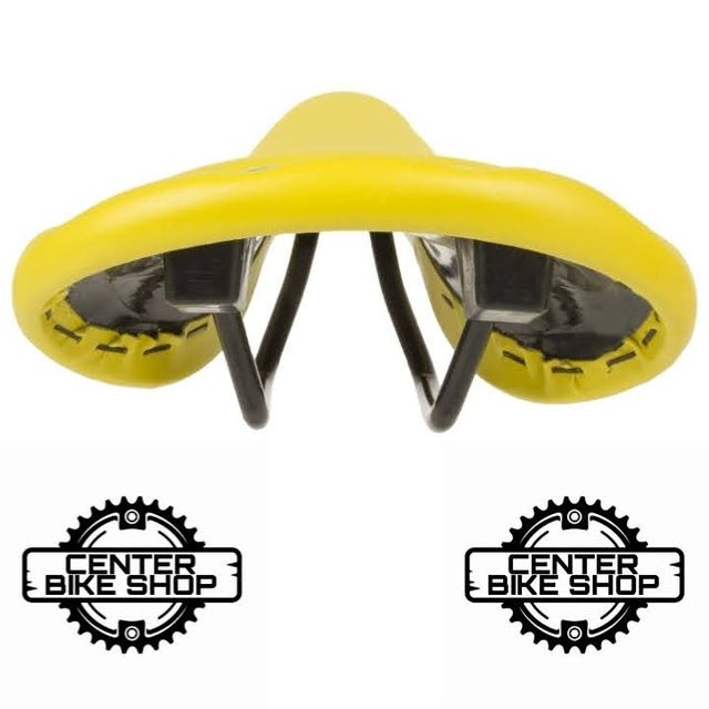 Sillín vintage tachuelas amarillo