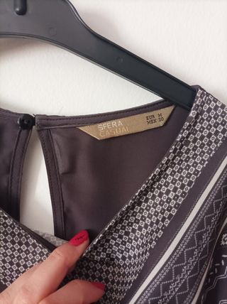 Vestido corto gris Sfera talla M