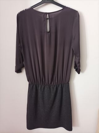 Vestido corto gris Sfera talla M
