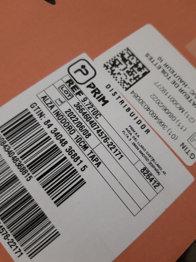 Alza inodoro 10 cm con tapa