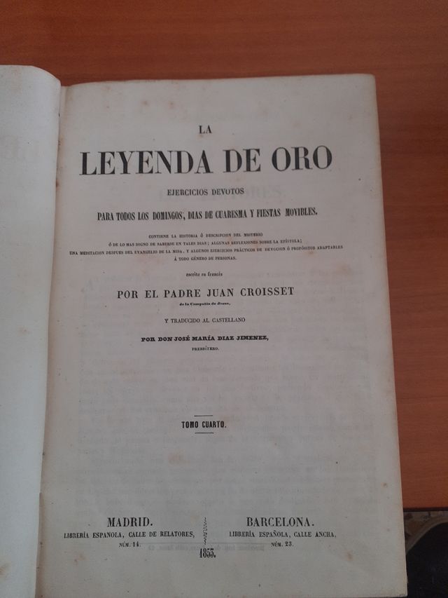 La leyenda de oro, ejercicios devotos. p. Croisset
