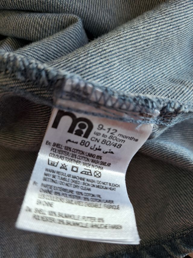 Vestido vaquero niña 9-12 meses