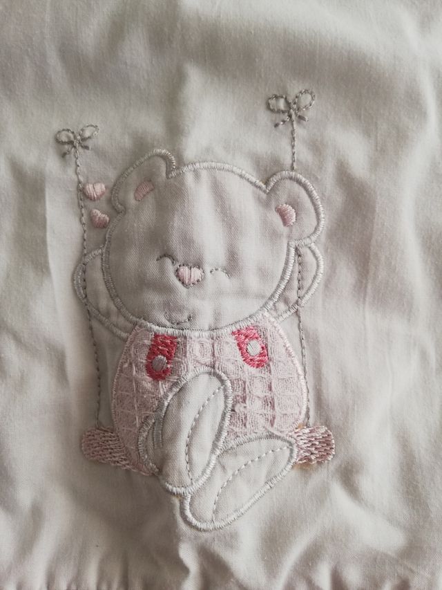 Sábanas cuna rosa osito
