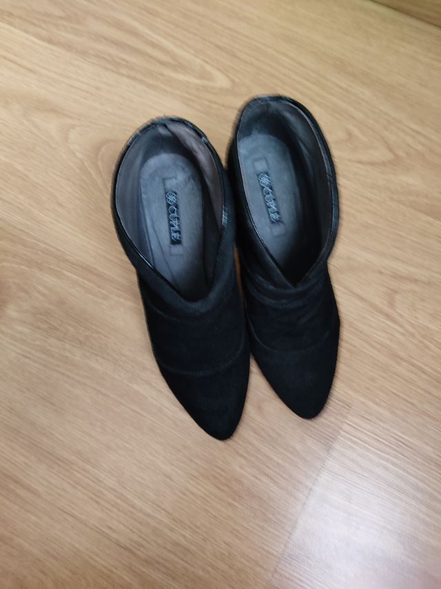 Botines Cuplé Ante negro 36