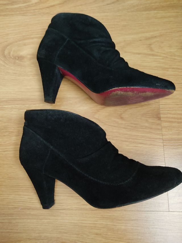 Botines Cuplé Ante negro 36