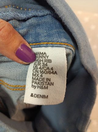 vaqueto pitillo premama talla 34
