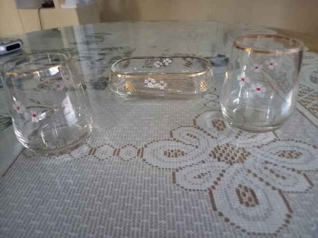 Juego de cristal antiguo