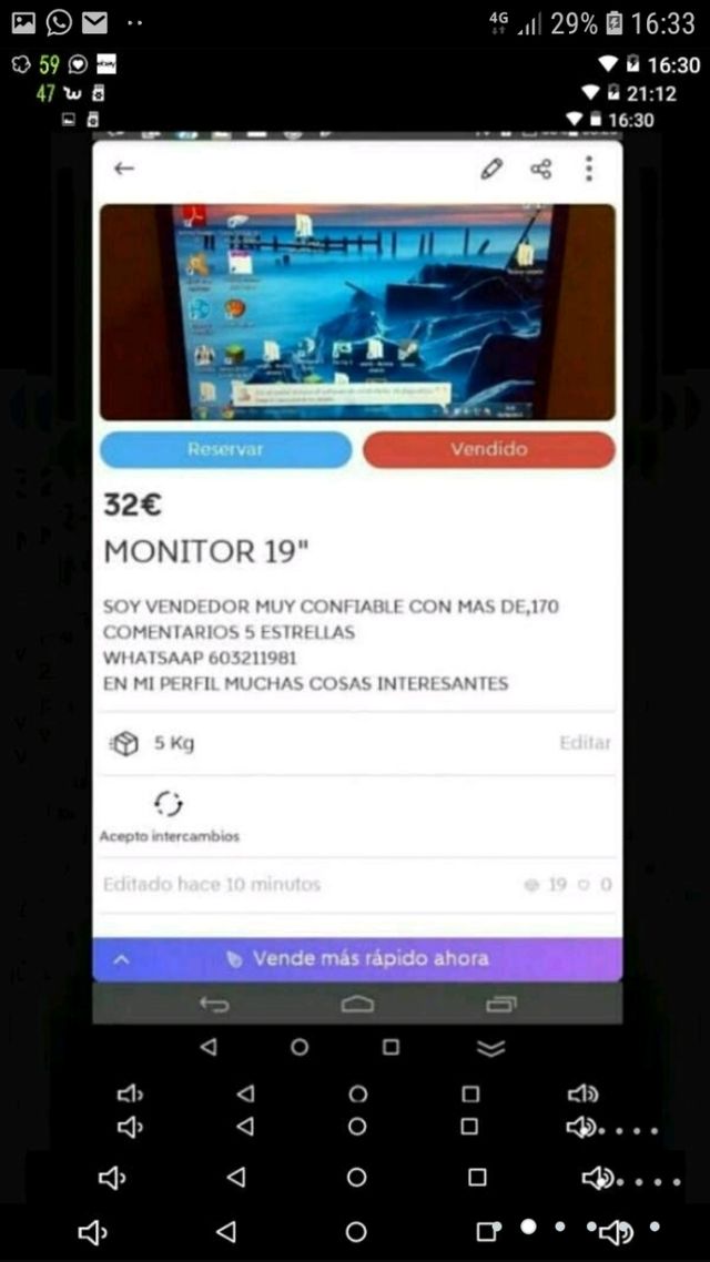 MONITOR 19" REBAJADO