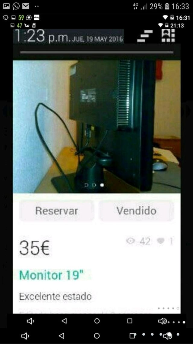 MONITOR 19" REBAJADO
