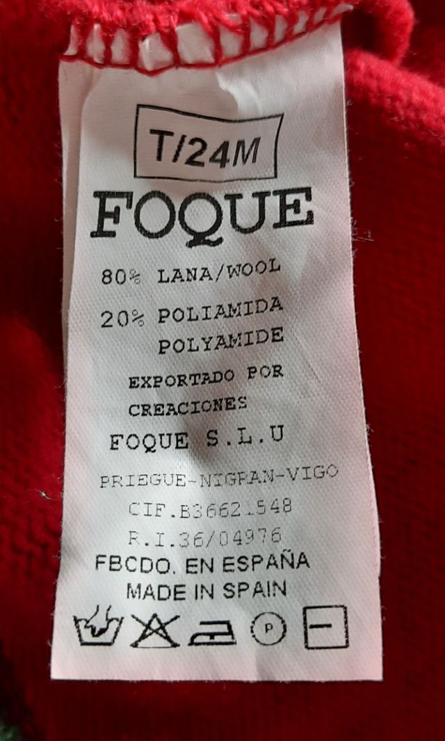 Chaqueta Foque talla 24 meses