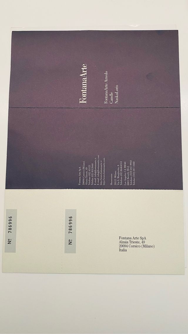 Fontana Arte lampada 