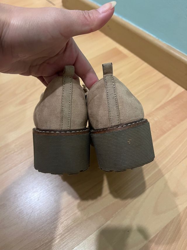 Zapatos rosas plataforma Oxford