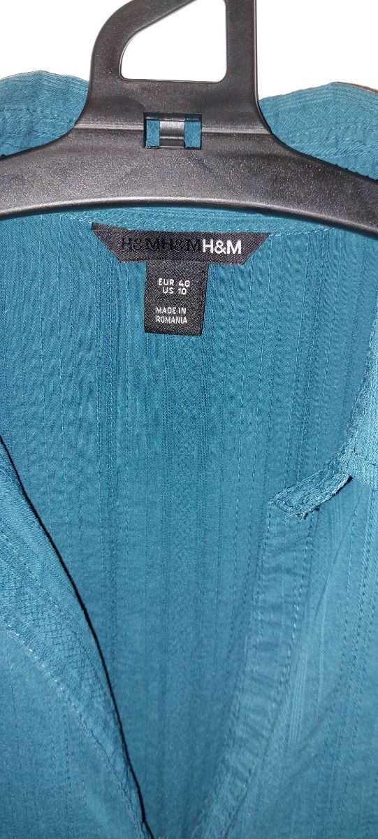 Vestido camisero turquesa HM