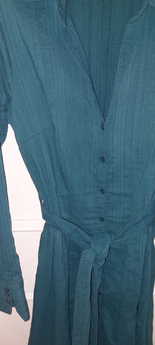 Vestido camisero turquesa HM