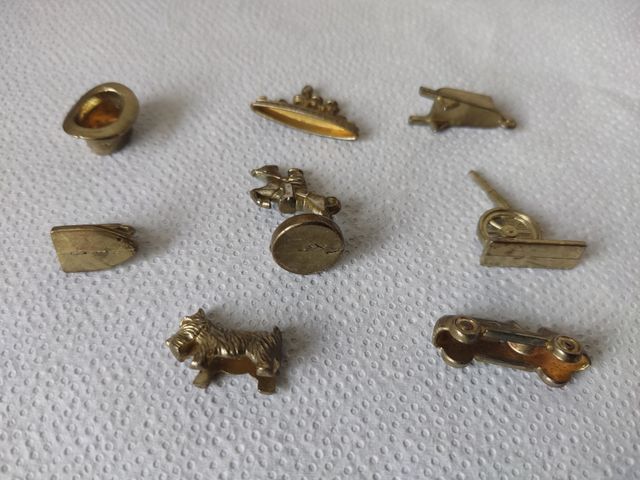 vecchi pezzi di ricambio Monopoly. Lotto.