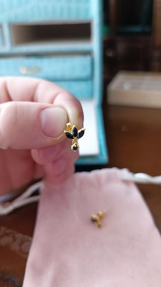 Pendientes plata chapados en oro
