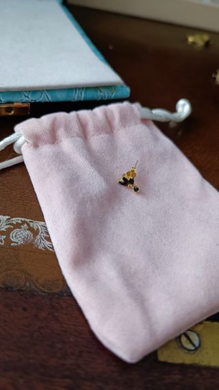 Pendientes plata chapados en oro
