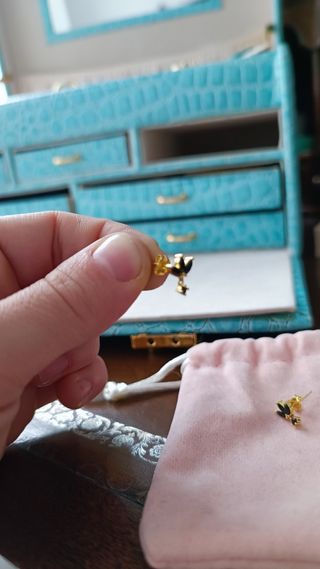 Pendientes plata chapados en oro