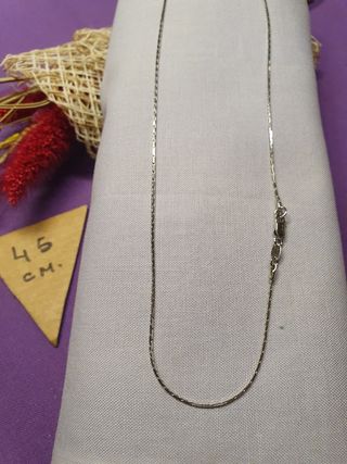 Cadena Oro Blanco 45cm. Oro 18kl.MACIZA 