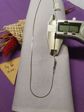 Cadena Oro Blanco 45cm. Oro 18kl.MACIZA 