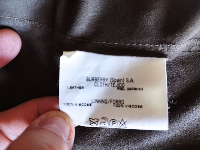 Chaqueta Piel BURBERRY caprino XL