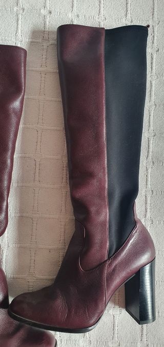 botas granate Zara 38