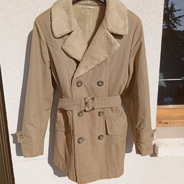 Abrigo vintage color Camel talla 38-40