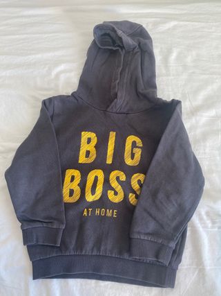 SUDADERA CAPUCHA GRIS OSCURA T.5a 108-113cm