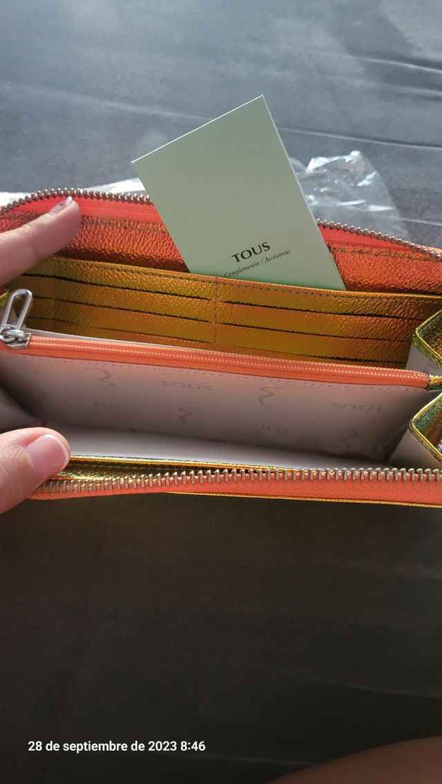 billetera Tous naranja iriscente NUEVA