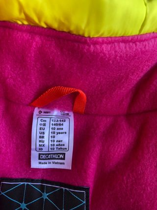 Chaquetón nieve niña 10 años -decathlon