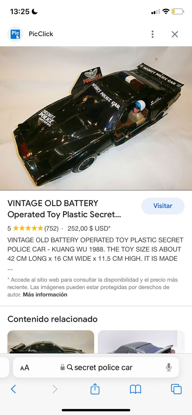 Secret police car 1988, funciona, vintage juguetes