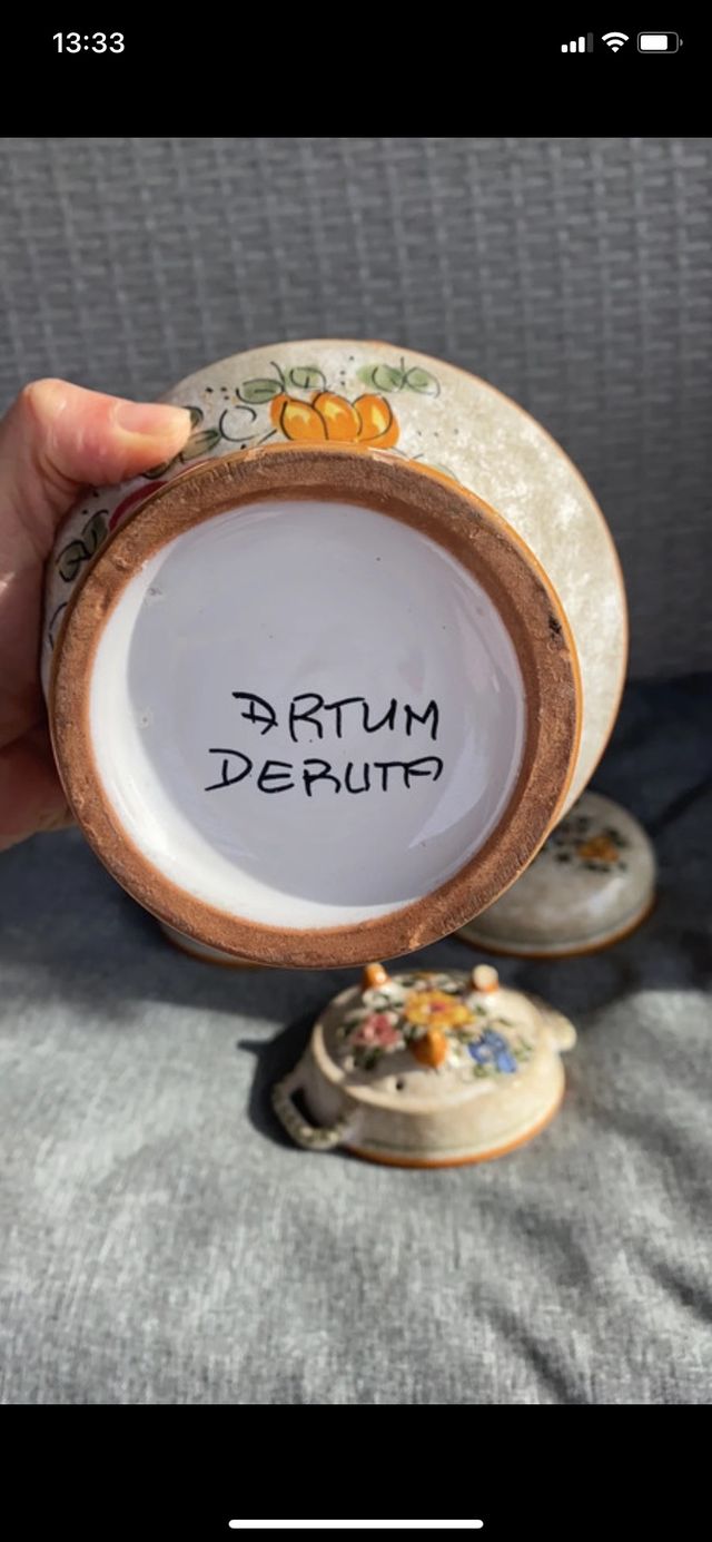 Set vintage da cucina Deruta dipinto a mano