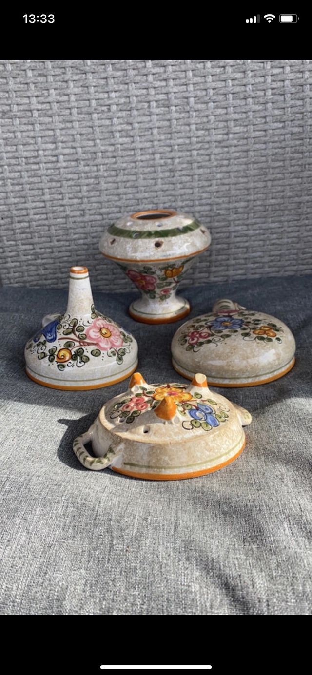 Set vintage da cucina Deruta dipinto a mano