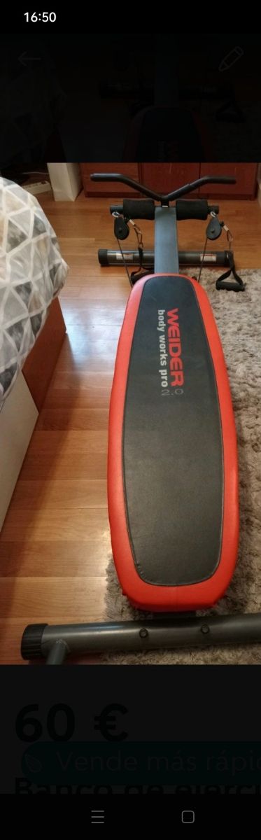 Banco DEPORTIVO .Abdominales , remo varios ejercic