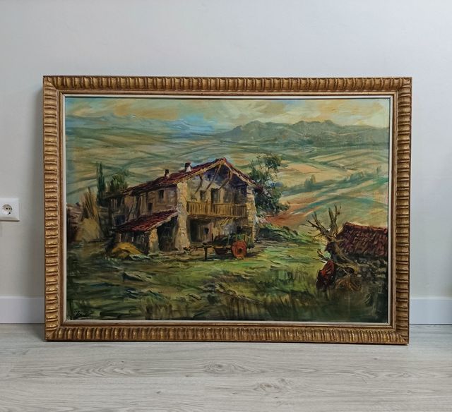 Cuadro grande paisaje rustico