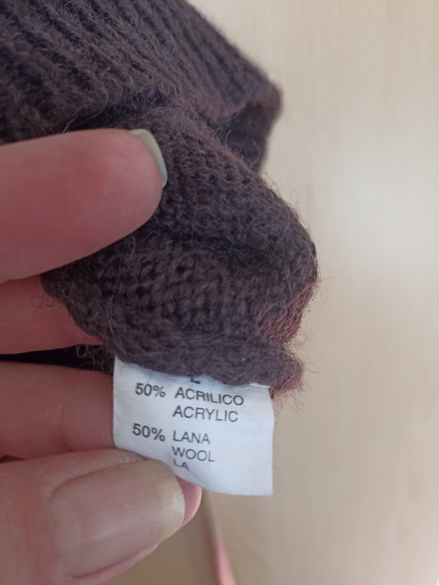 Vestido Marrón mujer lana tL